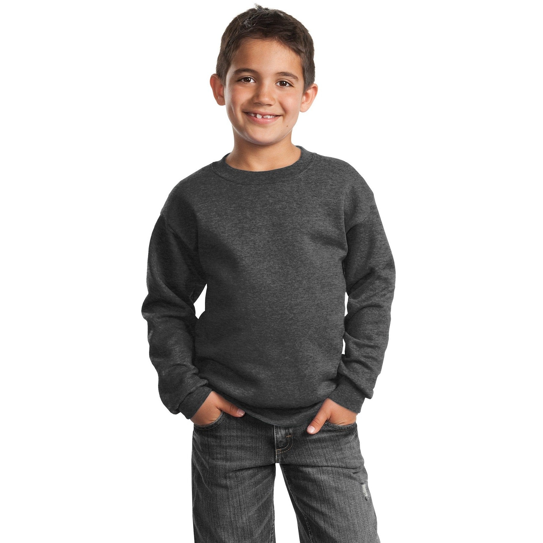 Port & Company-Port & Company® - Youth Core Fleece Crewneck Sweatshirt. PC90Y-MedTech-6